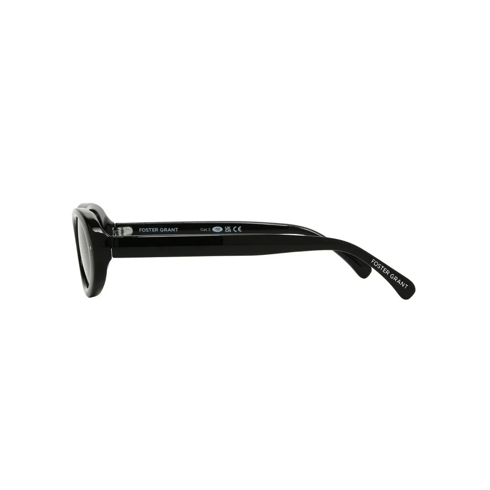 Foster Grant‎ Womens Black Oval Trend Sunglasses T12